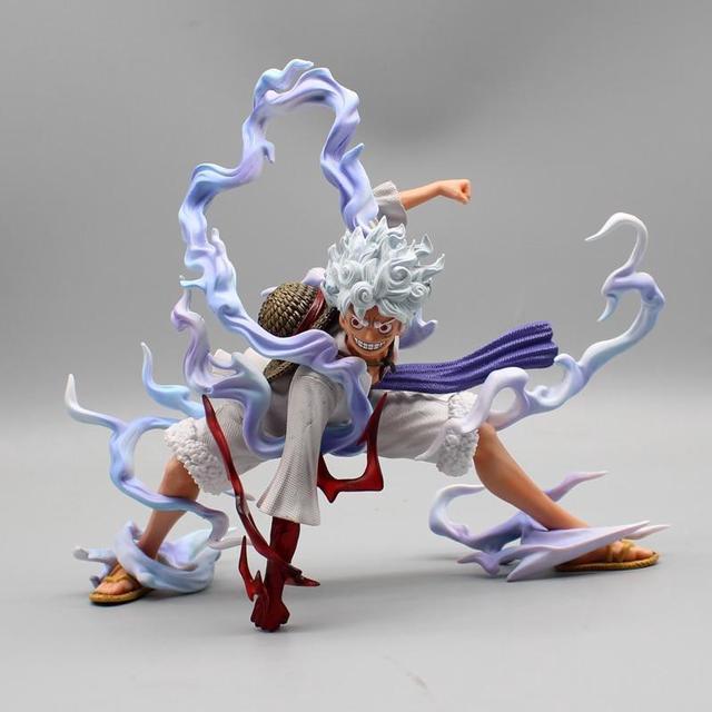 One Piece Figures Luffy 19cm Nika Sun God Gear 5 Anime Action Figures Pvc  Statue Model Doll Ornament Collectible Kid Gift Toys(no box)(Nika Luffy) 