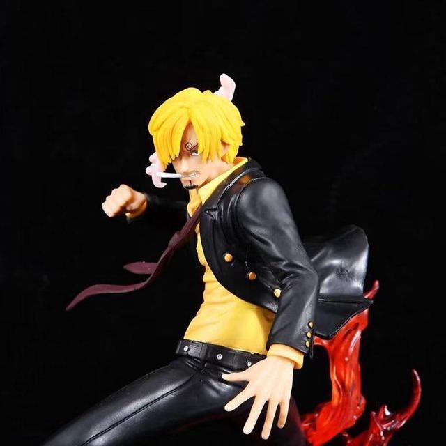 ONE PIECE Figure 19cm Sanji Anime Action Figurine Collection Room  Decorative Gift Model Ornament Anime Periphery Childrens Toy(with box)(19cm  Sanji) 