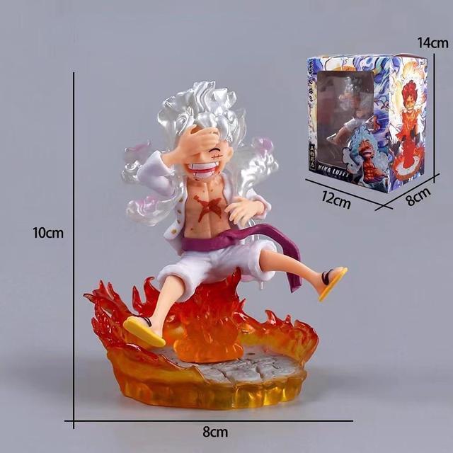 10cm Mini One Piece Luffy Gear 5 Action Figure Nika Boy Statue