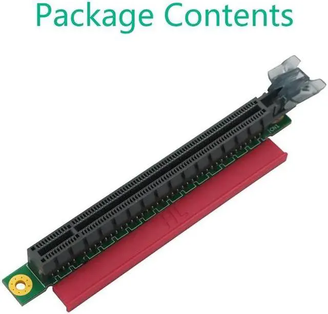 Alt view image 5 of 6 - PCIE 16X Riser Card Adapter PCI Express 3.0 PCI-E to PCI-E 16X Slot Converter 90 Degree Connectors for 1U 2U Server Case Chassis