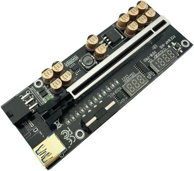 Alt view image 2 of 6 - 6PCS PCIE Riser VER018 Pro Riser For Video Card USB 3.0 Cable PCI Express X16 Extender PCI-E Riser Card For Bitcoin Miner Mining