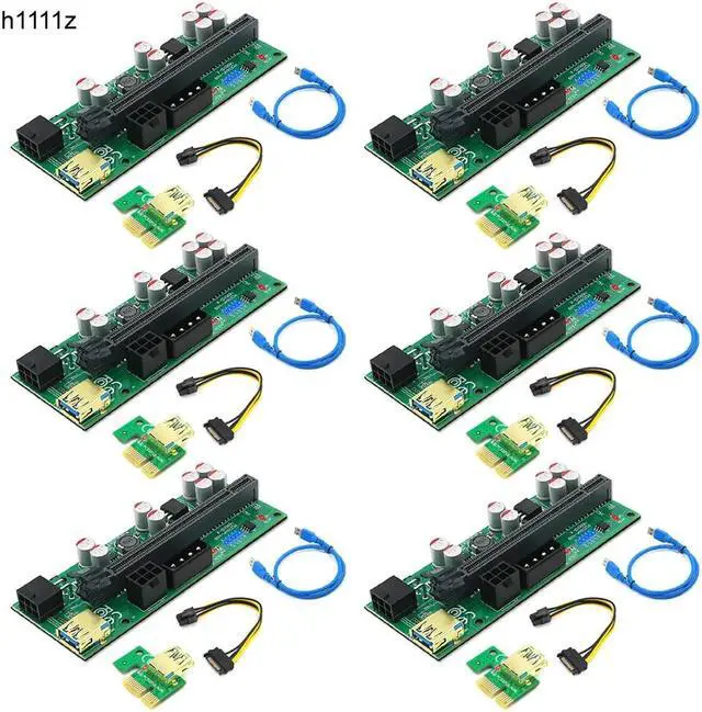 Main image of 6 PCS PCIE Riser 010 USB 3.0 VER010-X Express Cable Riser For Video Card Riser PCI Express X16 Extender For Bitcoin Miner Mining