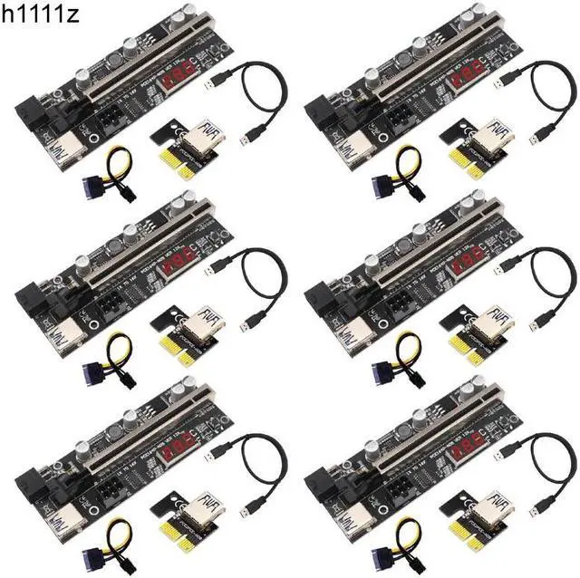 Main image of VER 12X/010 Riser PCI Express X16 Temperature 6Pin Power Cabo Riser USB Cable PCIE Riser For Video Card GPU Bitcoin Miner Mining