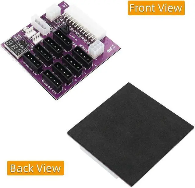 Alt view image 2 of 6 - Breakout Board 4Pin and 6Pin Power Connector LED Display 12V Power Module for CHIA Mining for GPU Graphics Card Miner Mining