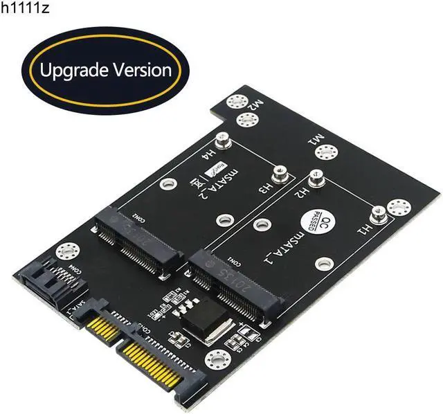 Main image of Upgrade Version MSATA to SATA Adapter Dual mSATA SSD to Dual SATA 3 6Gbps Converter Board Riser Card for Windows Linux Mac 10 OS