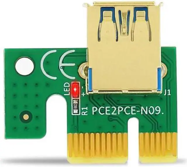 Alt view image 5 of 6 - 6 PCS PCIE Riser 010 USB 3.0 VER010-X Express Cable Riser For Video Card Riser PCI Express X16 Extender For Bitcoin Miner Mining