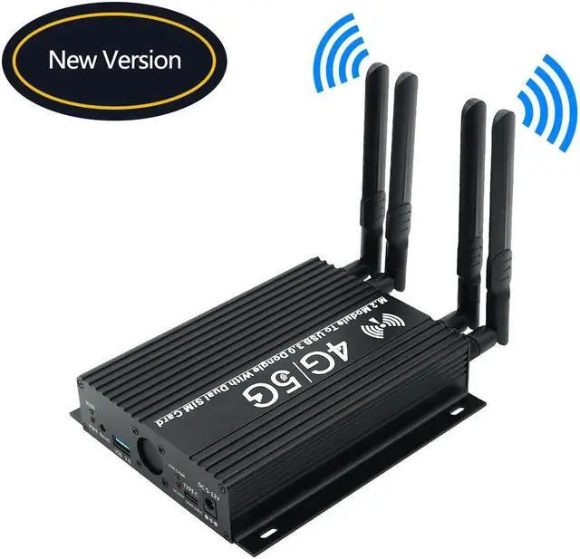 Alt view image 2 of 6 - M.2 Network Adpater NGFF M.2 4G/5G Module to USB 3.0 Adapter with Dual SIM Card Slots Cooler Fan DC 5-12V Type-C Auxiliary Power