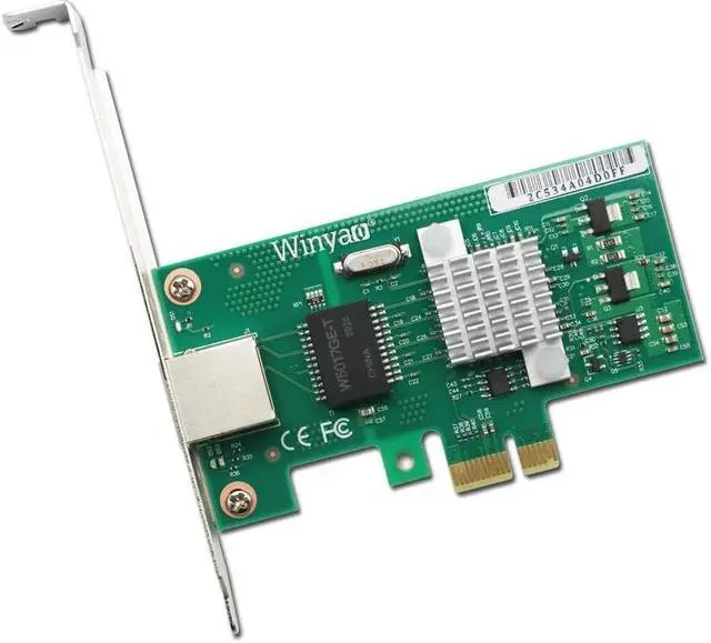 Alt view image 2 of 6 - 1000Mbps Gigabit PCIE Network Card Ethernet PCI Express 10/100/1000M RJ45 LAN Adapter Converter Network Controller WY573T 82574L
