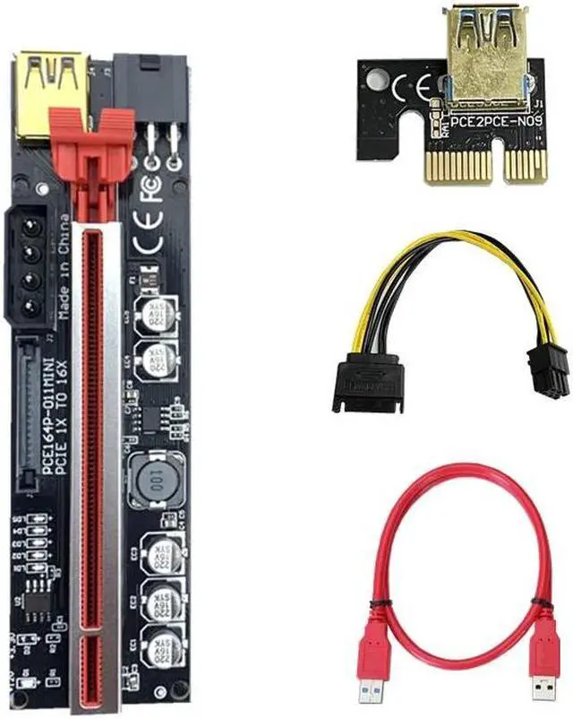 Alt view image 2 of 6 - 6PCS VER011MINI Riser 011Mini PCIE Riser PCI Express X16 Extender USB3.0 Cable X1 Card Riser For Video Card Bitcoin Miner Mining