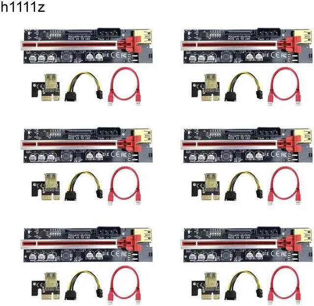 Main image of 6PCS VER011MINI Riser 011Mini PCIE Riser PCI Express X16 Extender USB3.0 Cable X1 Card Riser For Video Card Bitcoin Miner Mining