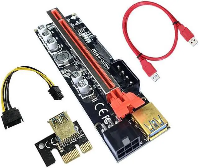 Alt view image 3 of 6 - 6PCS VER011MINI Riser 011Mini PCIE Riser PCI Express X16 Extender USB3.0 Cable X1 Card Riser For Video Card Bitcoin Miner Mining