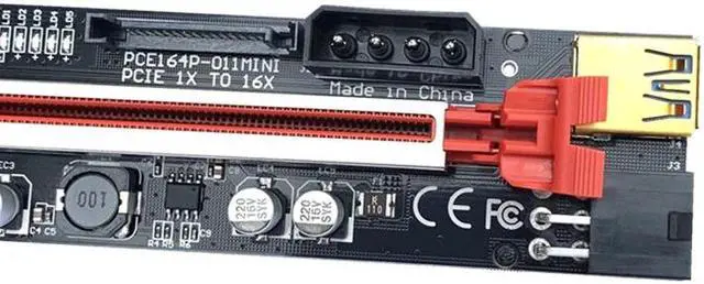 Alt view image 4 of 6 - 6PCS VER011MINI Riser 011Mini PCIE Riser PCI Express X16 Extender USB3.0 Cable X1 Card Riser For Video Card Bitcoin Miner Mining