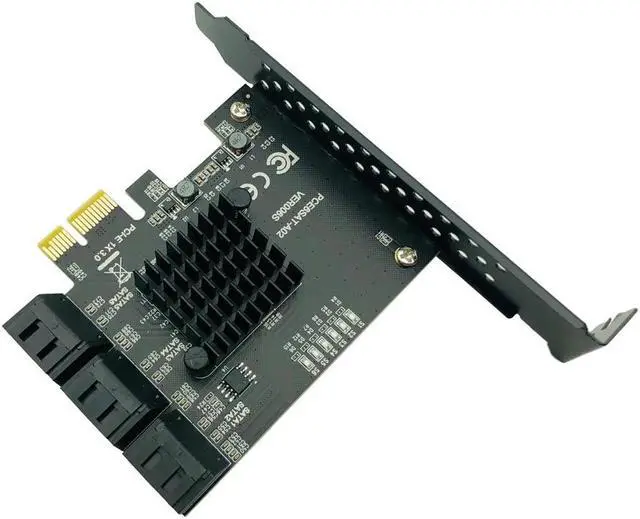 Alt view image 4 of 6 - PCI express to 6 Ports SATA Controller SATA 3 III 3.0 6Gbps to PCI-e x1 Card Adapter PCIe SATA3 Expansion Card Riser For Windows