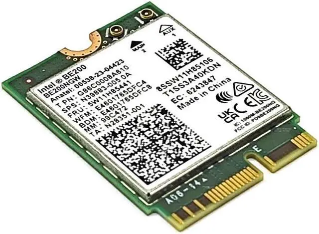 Alt view image 4 of 6 - BE200 WIFI7 Wi-Fi 7 for Intel BE200 Bluetooth 5.4 M.2 Wifi Card BE200NGW 2.4/5/6GHz 5.8Gbps For Windows11 PC Laptop Computer