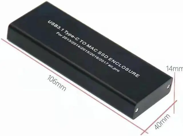 Alt view image 2 of 6 - SSD Case For Air Pro Retina 2013 2014 2015 /2016 Hard Disk Box USB 3.0 to Mac SSD Case Box A1466 A1465 A1398 A1502