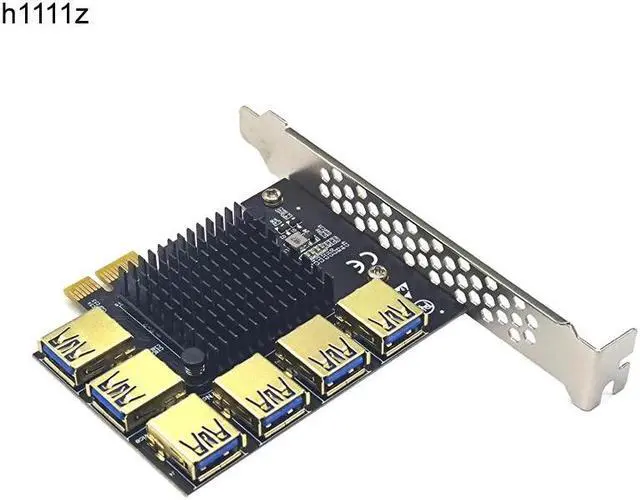 Main image of PCIE Riser Gold PCIE PCI-E Riser Card 1 to 4 USB 3.0 Multiplier Hub X16 PCI Express 1X 16X Adapter For Bitcoin ETH Mining Miner