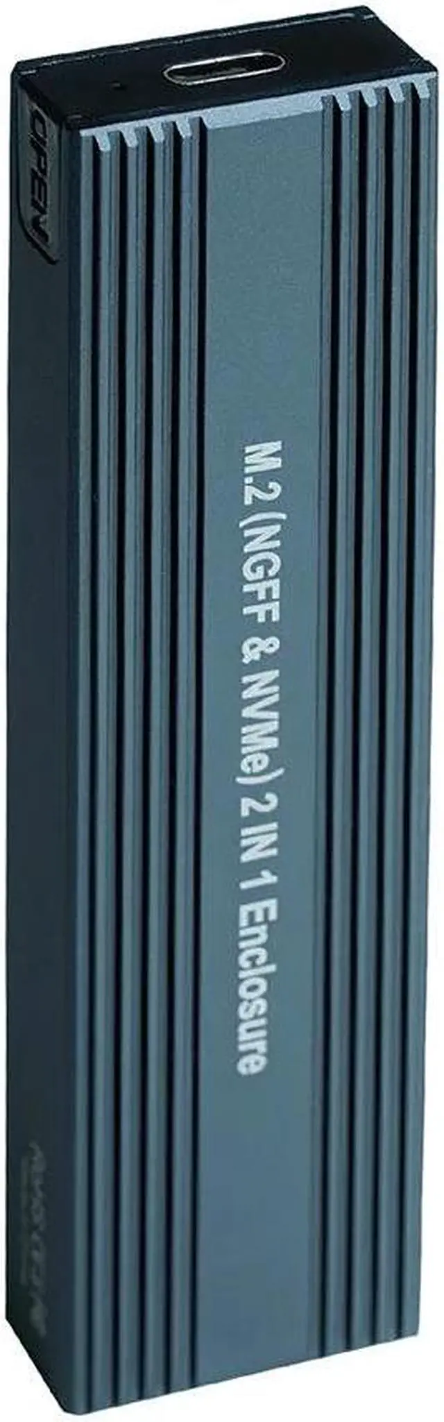 Alt view image 3 of 7 - M2 SSD Case NVME Enclosure M.2 to USB 3.1 SSD Adapter with OTG for NVME PCIE NGFF SATA M/B Key 2230/2242/2260/2280 Dual Protocol