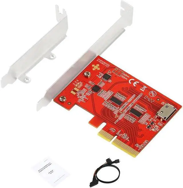 Alt view image 4 of 6 - PCIE 4.0 to U.2 NVME SSD Adapter Expansion Card PCI Express 4X to SFF-8612 Riser Card Board w/ SFF-8611 to SFF-8639 Extend Cable