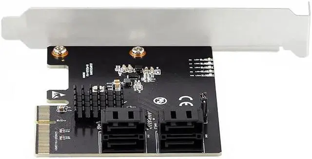 Alt view image 3 of 6 - Raid Card PCI Express X4 to 4Port SATA 3.0 6Gbps Controller Expansion Card Support SATA3.0 HDD SSD RAID 0/1/10 Marvell 9236 Chip