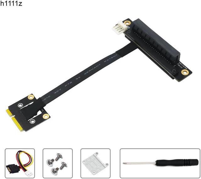 Main image of Add On Card 270 Degree Mini PCIe To PCI-E 8X Adapter Cable Mini PCIE to PCI Express X8 Riser 4Pin Power for PCIE Tester Extender
