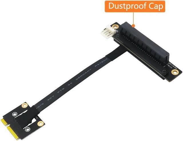 Alt view image 3 of 6 - Add On Card 270 Degree Mini PCIe To PCI-E 8X Adapter Cable Mini PCIE to PCI Express X8 Riser 4Pin Power for PCIE Tester Extender