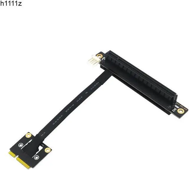 Main image of PCI-E Riser Converter 270 Degree Mini PCIe To PCI-E 16X Adapter Cable Riser w/ 4pin FDD Power Connector for PCIE Tester Extender
