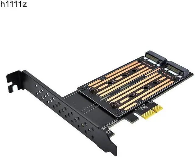 Main image of Add On Cards PCIE to M2 Adapter SATA M.2 SSD PCI Express Adapter M2 PCI E Adapter M.2 SATA SSD to PCI-E Card 2 Port B+M Key Card