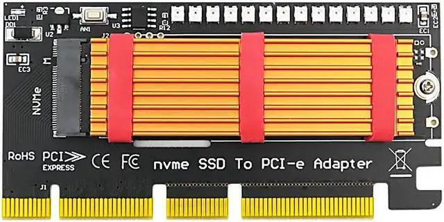Alt view image 2 of 6 - M.2 NVMe SSD NGFF to PCIE Adapter M Key Riser Card PCI-e PCI Express GEN3 X4 X8 X16 2230-2280 PCIE to M2 Adapter for Chia Mining