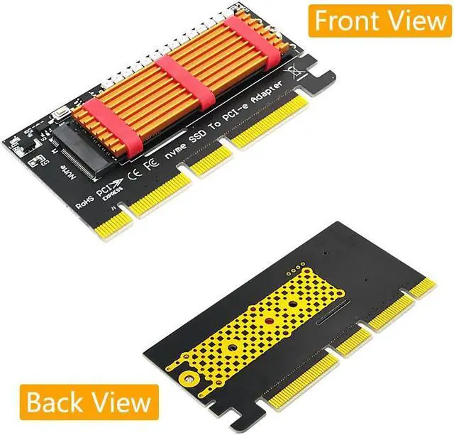 Alt view image 3 of 6 - M.2 NVMe SSD NGFF to PCIE Adapter M Key Riser Card PCI-e PCI Express GEN3 X4 X8 X16 2230-2280 PCIE to M2 Adapter for Chia Mining