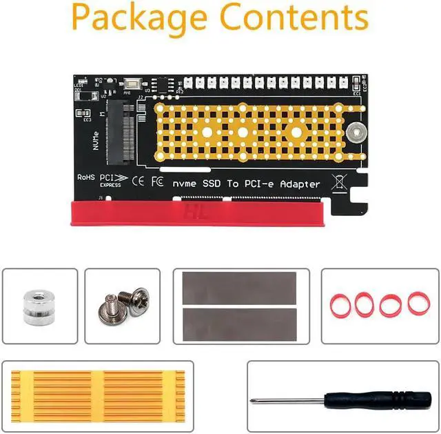 Alt view image 5 of 6 - M.2 NVMe SSD NGFF to PCIE Adapter M Key Riser Card PCI-e PCI Express GEN3 X4 X8 X16 2230-2280 PCIE to M2 Adapter for Chia Mining
