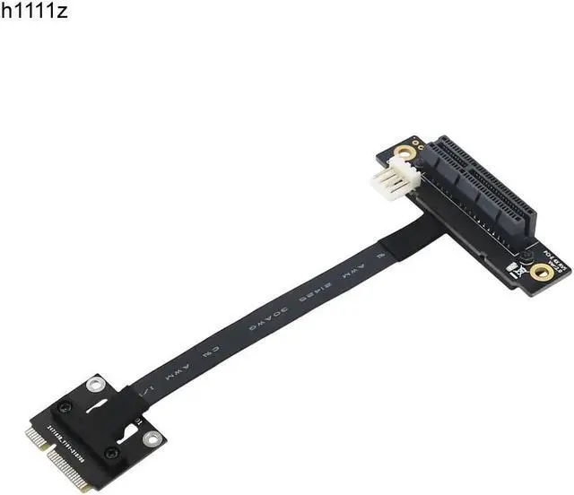 Main image of PCI-E Riser 270 Degree Mini PCIe To PCI-E 4X Adapter Converter Cable Riser w/ 4pin FDD Power Connector for PCI-E Tester Extender