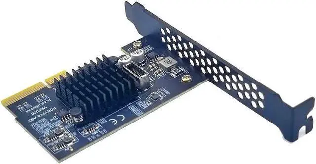 Alt view image 2 of 6 - PCI-E USB 3.2 GEN2*2 20Gbps TYPE E Expansion Card PCI Express 3.0 X4 to TYPE-E Adapter SATA Power for PC Front Panel USB C Riser