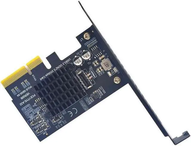 Alt view image 4 of 6 - PCI-E USB 3.2 GEN2*2 20Gbps TYPE E Expansion Card PCI Express 3.0 X4 to TYPE-E Adapter SATA Power for PC Front Panel USB C Riser