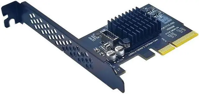 Alt view image 3 of 6 - PCI-E USB 3.2 GEN2*2 20Gbps TYPE E Expansion Card PCI Express 3.0 X4 to TYPE-E Adapter SATA Power for PC Front Panel USB C Riser