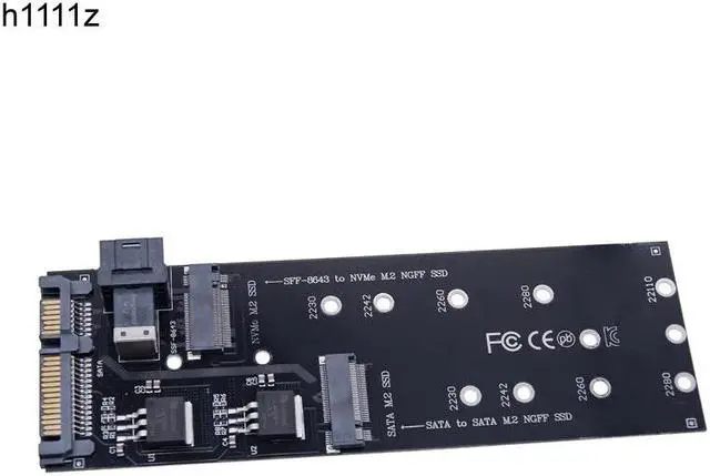 Main image of SATA NVME M2 Adapter SSD M2 Adapter NVME PCIE SSD to SFF-8643 Adapter M.2 NGFF SATA SSD to SATA Add On Cards Riser for 22110 M.2
