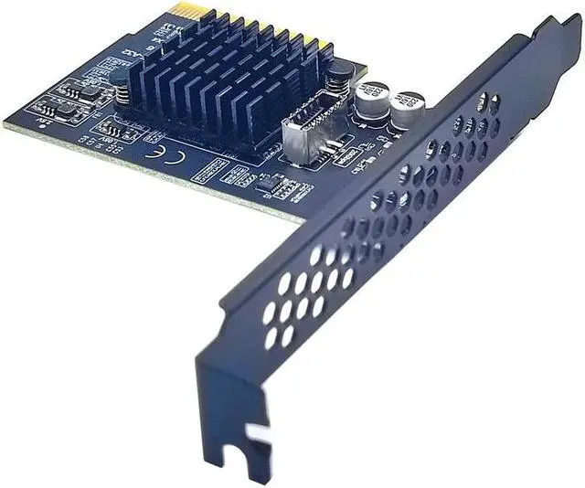 Alt view image 6 of 6 - PCI-E USB 3.2 GEN2*2 20Gbps TYPE E Expansion Card PCI Express 3.0 X4 to TYPE-E Adapter SATA Power for PC Front Panel USB C Riser