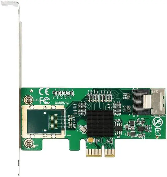 Alt view image 2 of 6 - PCIE SATA Expansion Card PCI Express X1 to SFFF-8087 4 Port SATA3.0 6Gb Controller Marvell 9215 Chip Converter Riser for HDD SSD