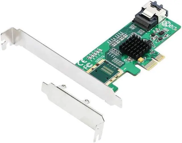 Alt view image 4 of 6 - PCIE SATA Expansion Card PCI Express X1 to SFFF-8087 4 Port SATA3.0 6Gb Controller Marvell 9215 Chip Converter Riser for HDD SSD