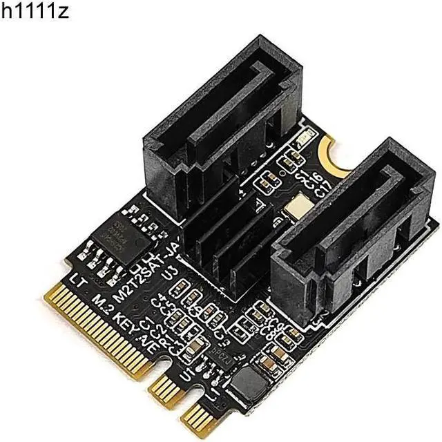 Main image of M2 NGFF KEY A-E to SATA 3.0 Expansion Card M.2 WIFI Interface to SATA Hard Disk Drive Converter Riser Card JMB582 PCI-E 3.0 Chip