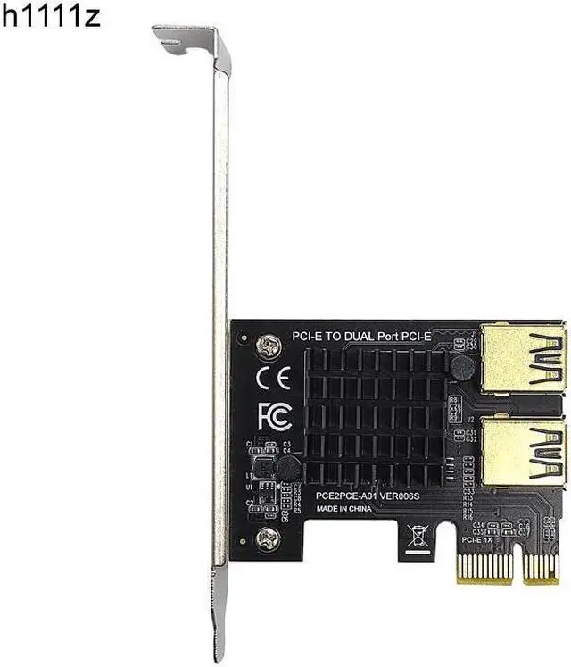 Main image of PCIE PCI-E PCI Express Riser Card 1x to 16x 1 to 2 USB 3.0 Slot Multiplier Hub Adapter Riser For Bitcoin Mining Miner BTC Device