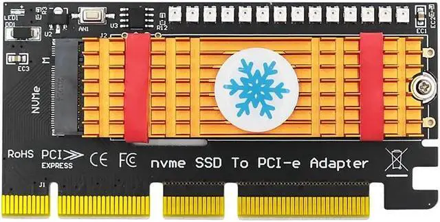 Alt view image 3 of 6 - M.2 NVME SSD to PCIe 3.0 Riser Card NVME SSD PCI Express X4 X8 X16 Adapter for Desktop PC PCI-E GEN 3 Full Speed for Chia Mining
