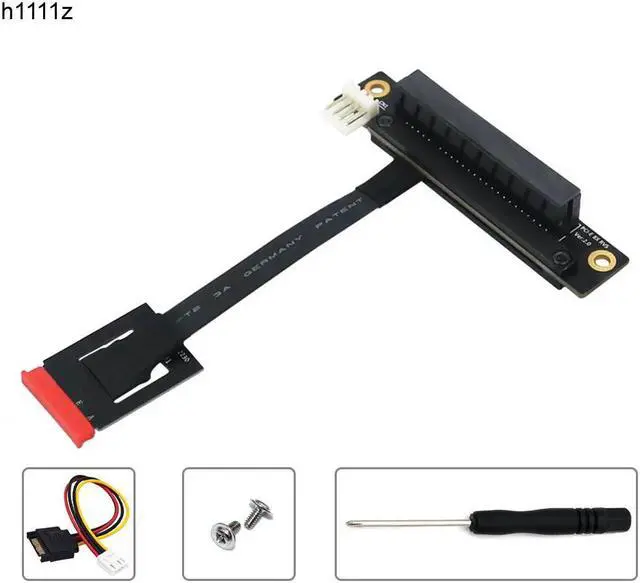 Main image of Add On Card 270 Degree M.2 NGFF Dual Key A-E To PCI-E 8X Adapter Cable 4P FDD Power Connector M.2 Key AE to PCI Express X8 Riser