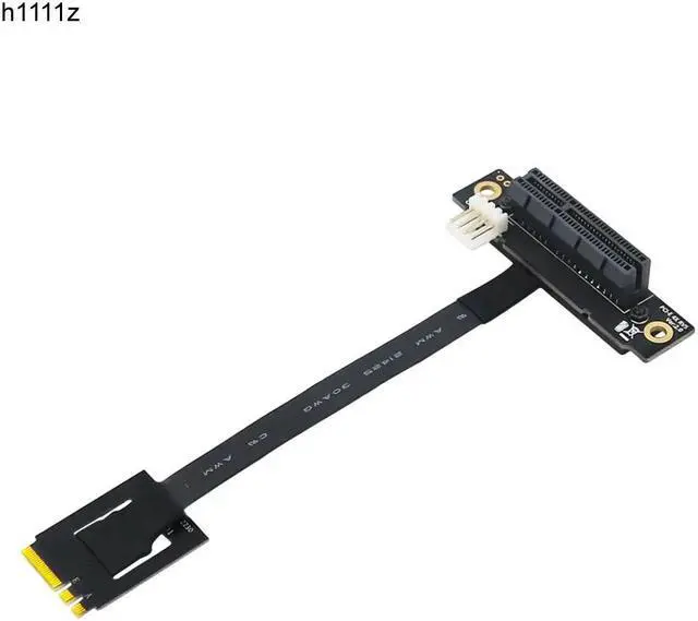 Main image of PCIE Riser Cable 270 Degree M2 NGFF Key A-E To PCI-E 4X Adapter Converter 4P FDD Power Connector Riser for PCI-E Tester Extender
