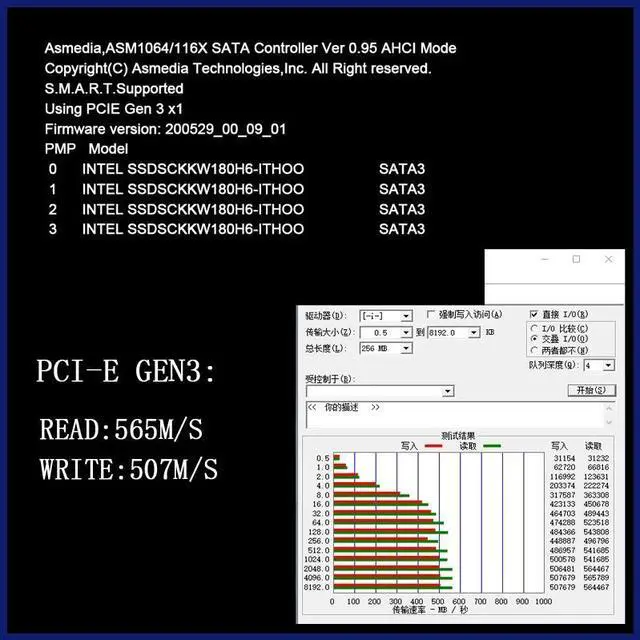Alt view image 5 of 6 - PCIE to SATA Expansion Card Adapter PCI E PCI Express 3.0 1X 12 Port SATA3 Multiplier Controller SATA 3 HDD SSD Riser for Mining