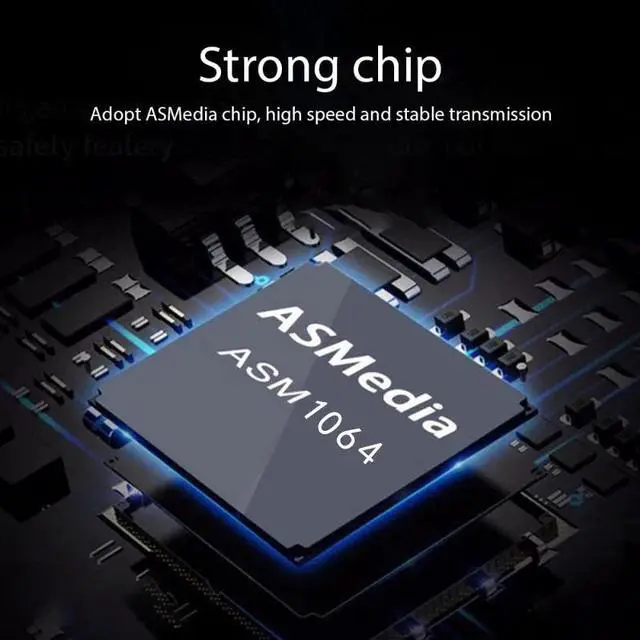 Alt view image 4 of 6 - PCIE to SATA Expansion Card Adapter PCI E PCI Express 3.0 1X 12 Port SATA3 Multiplier Controller SATA 3 HDD SSD Riser for Mining
