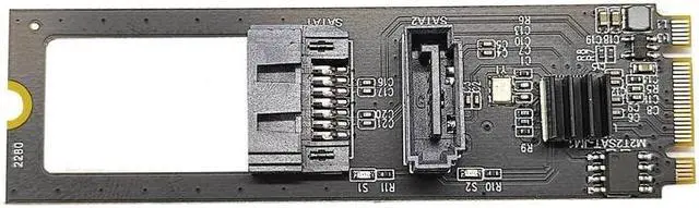 Alt view image 6 of 6 - M2 NGFF NVME to SATA 3.0 6G Expansion Card M.2 Key-M PCIE NVME to SATA Hard Disk Drive Converter Riser Card JMB582 PCIE 3.0 Chip