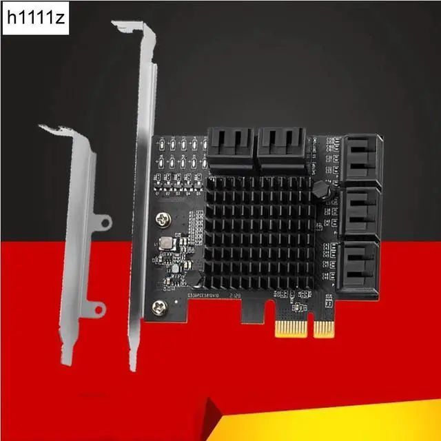 Main image of Riser PCI Express PCIE SATA Extension Card SATA Controller Add On Cards PCIE X1 Gen3 10 Port SATA3.0 6Gb Adapter for Chia Mining