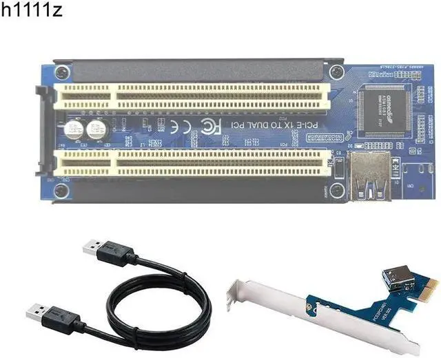 Main image of Riser Card PCI-E Express X1 to Dual PCI Riser Extend Adapter Connector Card Add Expansion Card For PC Computer Windows XP LINUX
