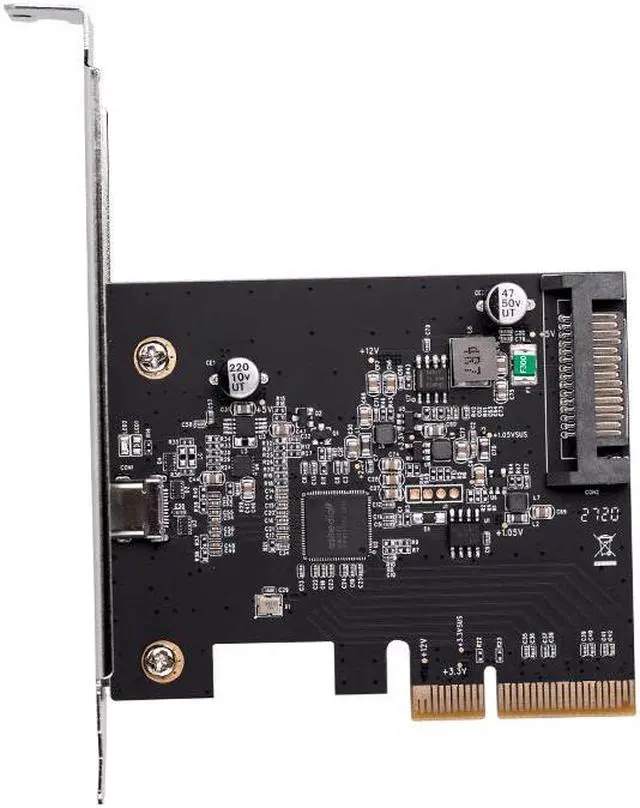 Alt view image 2 of 6 - USB 3.2 Type C PCI Express Type C Expansion Card PCIE Type C Adapter PCI E 4X Express to USB 3.2 Gen 2x2 20Gb Gen3 PCIE3.0 Riser