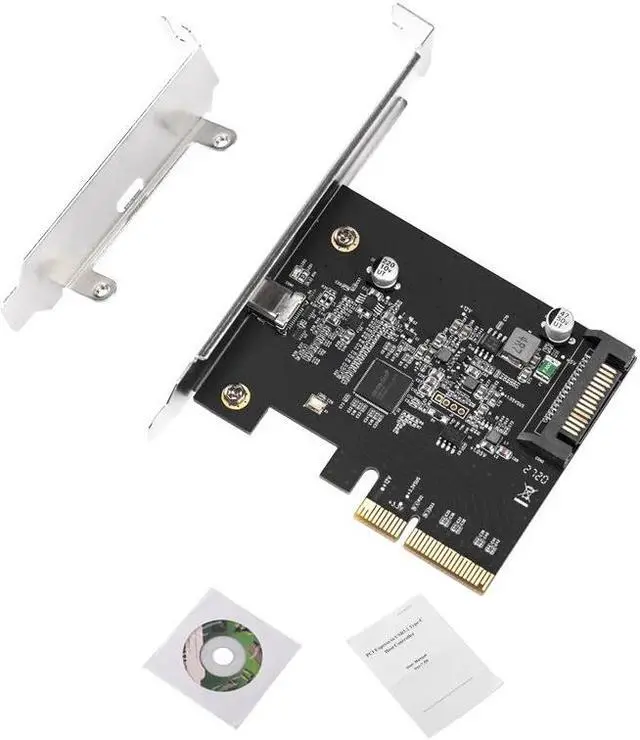 Alt view image 6 of 6 - USB 3.2 Type C PCI Express Type C Expansion Card PCIE Type C Adapter PCI E 4X Express to USB 3.2 Gen 2x2 20Gb Gen3 PCIE3.0 Riser